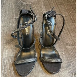 Candies black and glitter wrap around strap 7.5